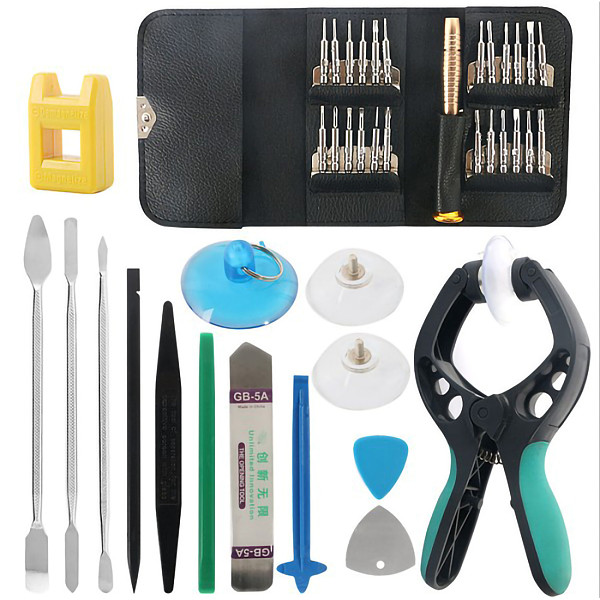 FCLUO 40in1 Mobile Phone Pry Screen Open Disassemble Repair DIY Hand Tool Kit Screwdriver Set Suciton Cup Plier for iPhone for Samsung