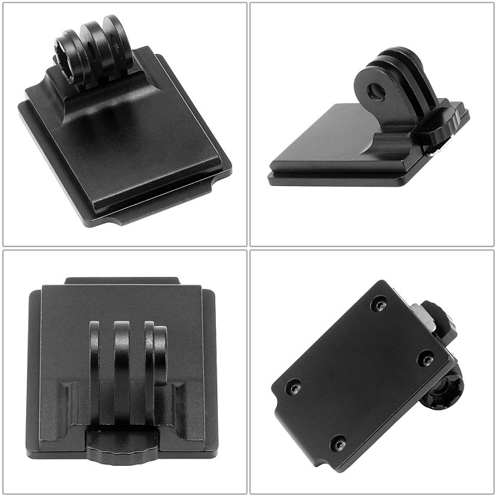 BGNING Aluminum Alloy Sports Camera Helmet Fixed Seat Accessories Mounting Base with Upgraded Slot for Gopro/DJI Osmo Action/Xiaoyi Tencent EKEN and other Photography Equipment​