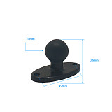BGNING 1 Inch Rubber Ball Adapter Mounting Plate for RAM Mounts for Garmin ZUMO Plate for Gopro Camera Smartphones Extension Arm Parts