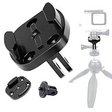 BGNING CNC Aluminum Flat Seat (with holes) with 1/4 Adapter for Gopro / Xiaoyi / GitUp Sports Camera