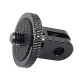 BGNING CNC Aluminum Flat Seat (with holes) with 1/4 Adapter for Gopro / Xiaoyi / GitUp Sports Camera