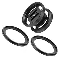 BGNing M67 Lens Holder Double Mount with 2pcs M67 to M52 Conversion Ring for Float Arm Underwater Floating Light Arm 67mm Macro Lens Carrier Carrying Mount Adapter for Diving Photography