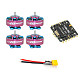 RCinpower DIY RC Drone Motor ESC Combo Kit 20A 4 In 1 ESC with 4pcs 1204 5000KV 3-4S Motor XT30 Plug for FPV Racing Drone Quadcopter