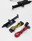 XT-XINTE SATA Power Supply PCI 3-Way Fan Controller Chassis Fan Governor Hub Desktop Computer Fan Governor 12V