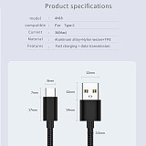 FCLUO​ 3A Micro USB Type C Cable Fast Charging for Android Mobile Phone Data Cable USB Charging Cord for Smartphone