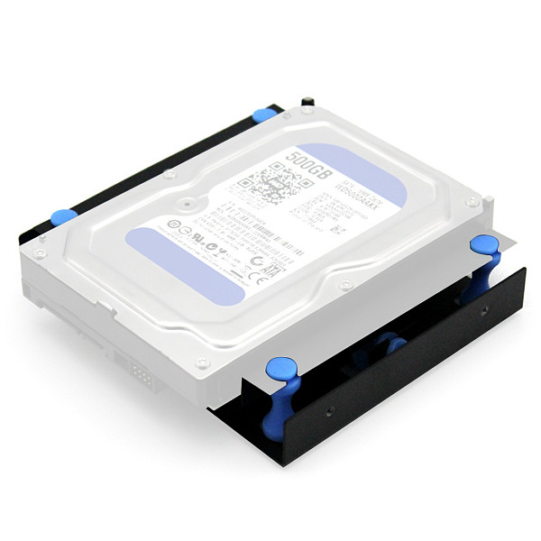 XT-XINTE Hard Disk Shock Absorber Bracket HDD SSD Converter Bracket Converts 3.5 to 5.25 Inch Hard Drive Bay Mounting Bracket Can Be Installed 8cm Fan for PC Case