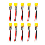 JMT 10Pcs XT30 Plug Pigtail Power Wire Cable 100F Capacitor for Happymodel Mobula7 HD Sailfly-X UR85 UR85HD Crazybee F3 F4 PRO RC Racing Drone