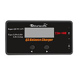 RCHARLANCE Q3 Balance Charger Mini QC Input 2-3S Simple Stable Charger Display 18W for RC Drone Aircraft Can Charge 4 Batteries