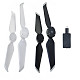 JMT 1 Pair White + 1 Pair Black LED Flash Paddle Light Editable Text Propellers + Bluetooth Editing Adapter for DJI MAVIC 2 Apple ISO System
