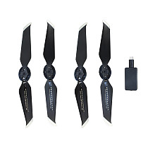 JMT 2 Pairs LED Flash Paddle Light Editable Text Propellers + Bluetooth Editing Adapter for DJI MAVIC 2 Apple ISO System