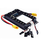 Sunnylife Mini Servo Distribution Board/ Section Board (4106#) with LED Screen/ Voltage Alarm/ BEC-Black Color