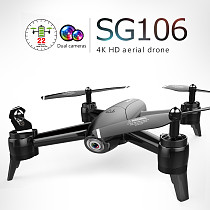 ZLL ​2019 New SG106 Drone with Dual Camera 4K WiFi FPV Real Time Aerial Video Wide Angle Optical Flow MV Fliter Function RC Quadcopter Helicopter Kids Toys Gift
