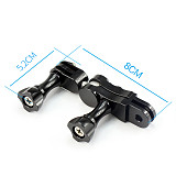BGNING​ Ball Joint Mount Adapter Aluminum Alloy 360 Degree Rotation Swivel Arm Mount Pivot Extension Accessories Buckle Mount with Aluminium Wrench for Sports Camera Accessories