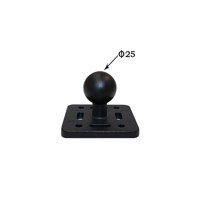 QWINOUT ​Aluminum Motorcycle Round/Square Mounting Base with Rubber 1 inch Ball Head for Gorpo DSLR for Ram Mounts for Garmin Smartphones