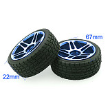 JMT 4PCS 1/10 RC Car Rubber Tyres Plastic Wheels for Redcat HSP HPI Hobbyking Traxxas Losi VRX LRP ZD Racing 1/10 On-road Car