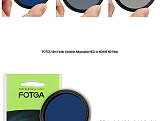 FOTGA ND2-40052 58 62 67 72 77mm Slim Fader Variable Adjustable ND ND2 to ND400 Filter Neutral Density