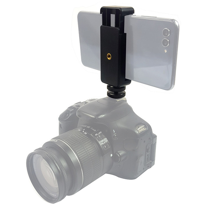 BGNING 1/4  Flash Cold Shoe Screw Adapter Tripod Mount Phone Clip Holder For DSLR Camera