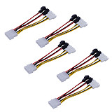 5/10pcs 4-Pin Molex to 3-Pin fan Power Cable Adapter Connector 12v*2 / 5v*2 Computer Cooling Fan Cable for CPU PC Case Fan cable
