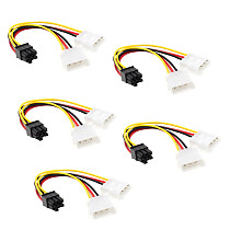 XT-XINTE 18cm 4p to 6p Power Cable Graphics Video Card 4 Pin Molex to 6 Pin PCI-Express PCIE Power Supply Cable Cord