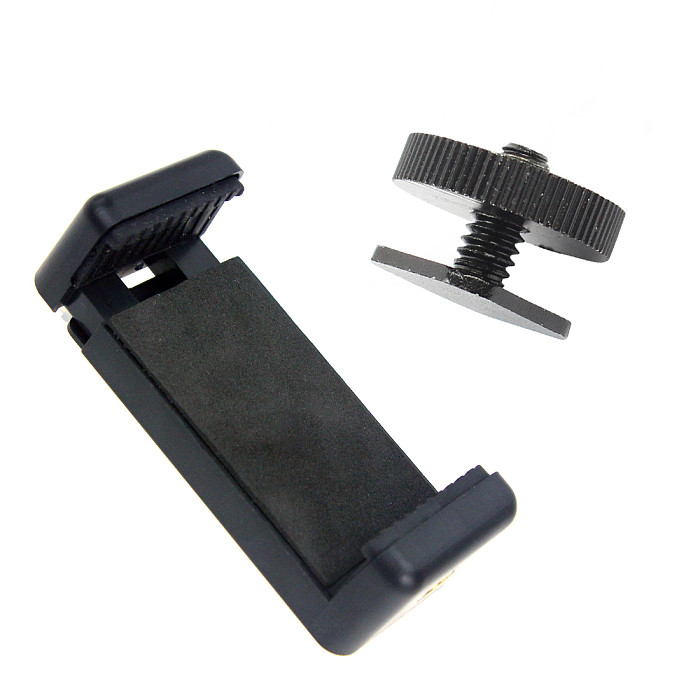 BGNING 1/4  Flash Cold Shoe Screw Adapter Tripod Mount Phone Clip Holder For DSLR Camera