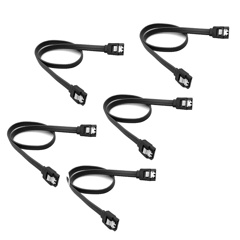XT-XINTE 5Pcs SATA 3.0 / SATA 2.0 Data Cable SATA3 40cm 6Gb / S SSD Hard Disk Drive Dual Data Cable SATA 3.0 Cable 2.0 Converter