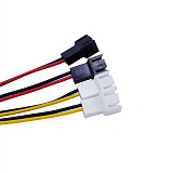 5/10pcs 4-Pin Molex to 3-Pin fan Power Cable Adapter Connector 12v*2 / 5v*2 Computer Cooling Fan Cable for CPU PC Case Fan cable