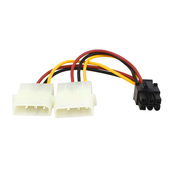 XT-XINTE 18cm 4p to 6p Power Cable Graphics Video Card 4 Pin Molex to 6 Pin PCI-Express PCIE Power Supply Cable Cord