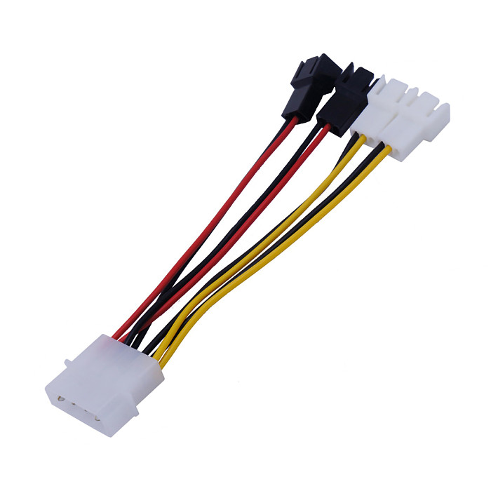 5/10pcs 4-Pin Molex to 3-Pin fan Power Cable Adapter Connector 12v*2 / 5v*2 Computer Cooling Fan Cable for CPU PC Case Fan cable