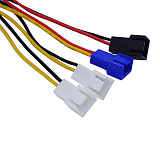 XT-XINTE 4 Pin to 3 Pin Fan Power Cable Adapter Connector 12V*2 7v 5v Computer Cooling Fan Cables for CPU PC Case 12.5cm