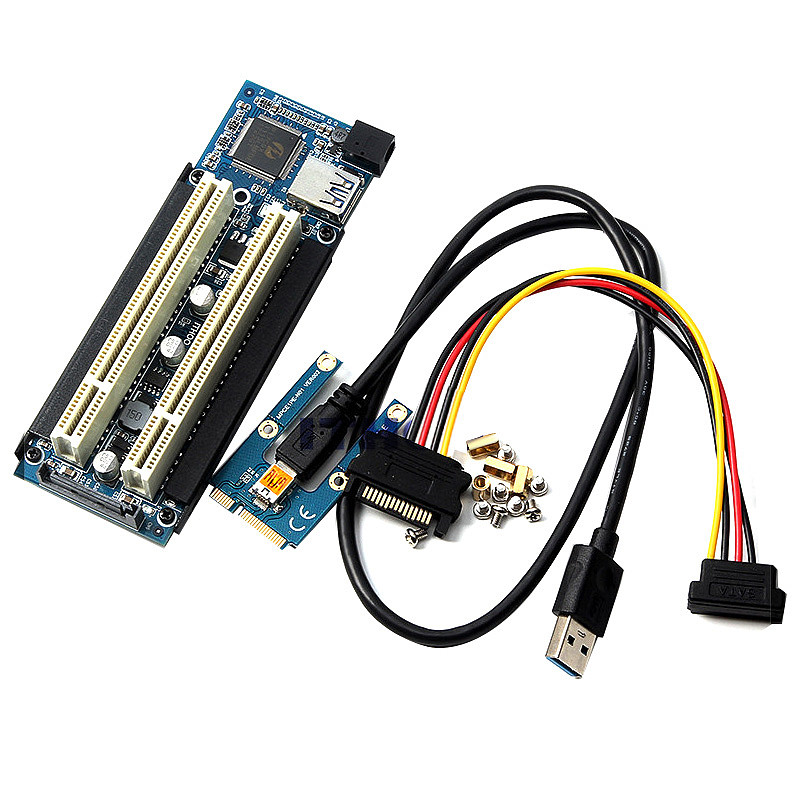 ITHOO 32 bit 33MHz Mini PCIe to Dual PCI Expansion Card PCI Slot