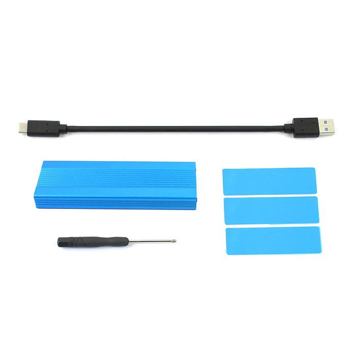 ITHOO M.2 NVME to USB3.1 Type-C GEN2 10Gbps HDD Enclosure M.2 PCI-E SSD Hard Disk External Drive Box M.2 M-Key SSD to USB-C Adapter ASMedia ASM2362
