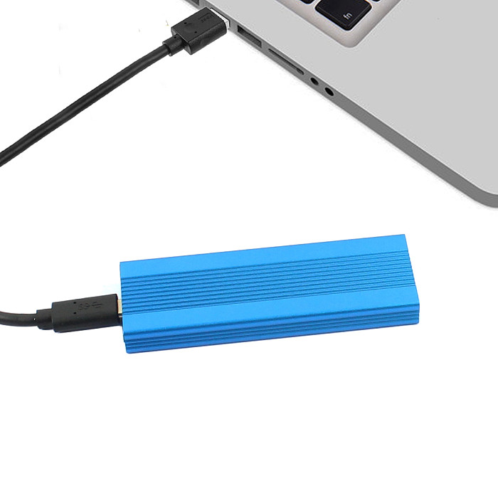ITHOO M.2 NVME to USB3.1 Type-C GEN2 10Gbps HDD Enclosure M.2 PCI-E SSD Hard Disk External Drive Box M.2 M-Key SSD to USB-C Adapter ASMedia ASM2362