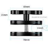 BGNING Aluminum Alloy CNC Diving Photography Bracket with Butterfly Ball Clamp Carbon Fiber Buoyancy Light Arm For SLR Camera Sport Camera Photography