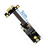 ADT-Link M.2 WiFi A.E Key A + E For Pci-E 4x x4 Riser Extender Card Adapter Ribbon Gen3.0 Cable AE Key ONE AND FOR PCIE 3.0x1x4x16 M2 Card