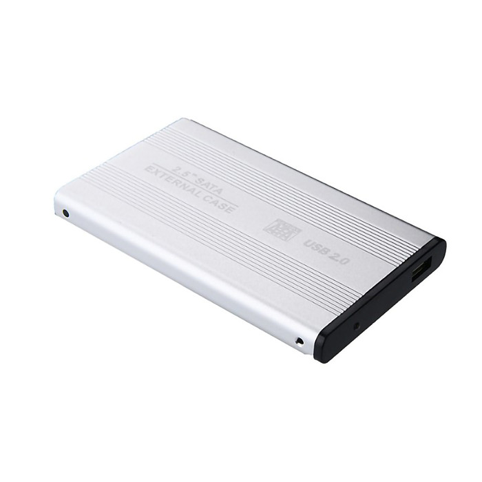 XT-XINTE Aluminium Alloy 2.5 Inch External Enclosure Case Mobile HDD Enclosure Case USB 2.0 to SATA External Hard Drive Caddy Box for PC Computer