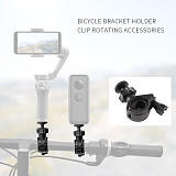 Sunnylife Bike Clamp 360degree Ratation for Insta360 ONE X Camera Bicycle Bar Mount Clip Stand Holder for DJI OSMO MOBILE 3 2