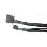 XT-XINTE 30cm Long Sleeve Fans Extension Cable Power Cord Connector 4 Pin to 5x PWM 4 Pin Fan Splitter Adapter for Molex PC Motherboard PWM HeaderPlease