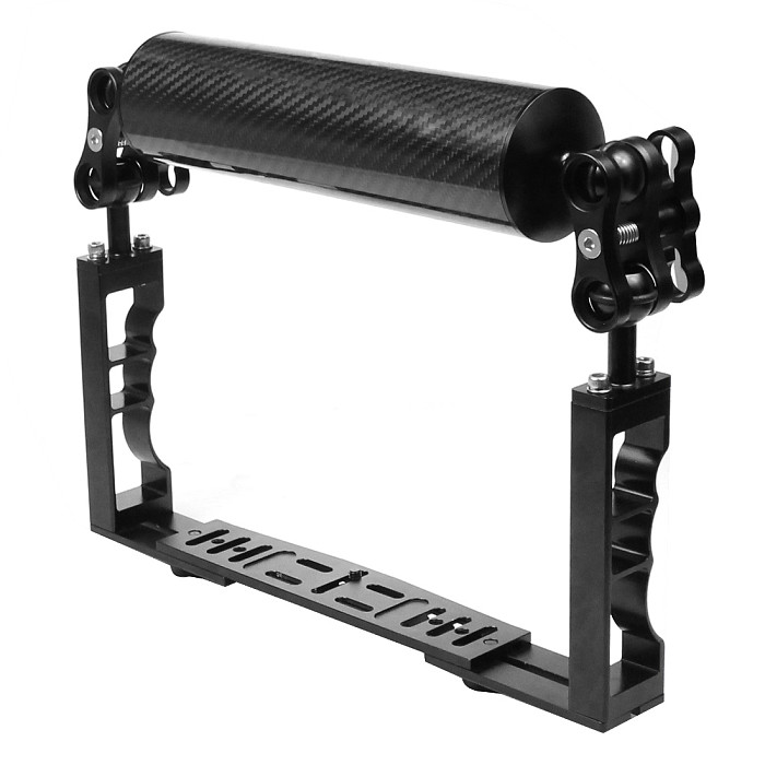 XT-XINTE Aluminum Alloy CNC Diving Photography Bracket with Butterfly Ball Clamp Carbon Fiber Buoyancy Light Arm For SLR Camera Sport Camera Photography