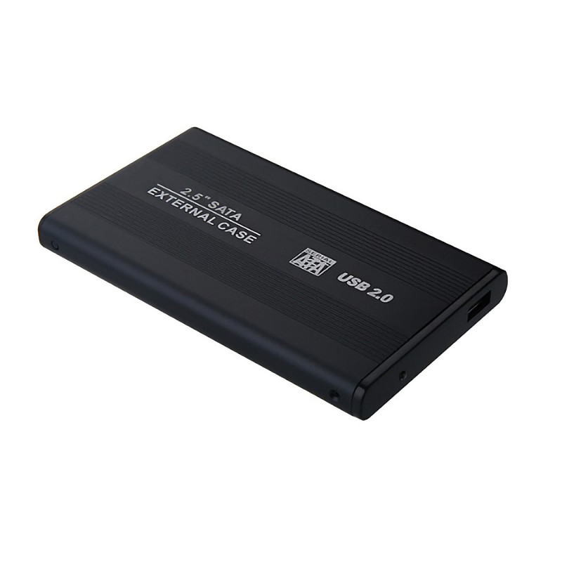 XT-XINTE Aluminium Alloy 2.5 Inch External Enclosure Case Mobile HDD Enclosure Case USB 2.0 to SATA External Hard Drive Caddy Box for PC Computer