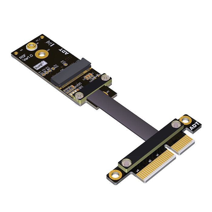 ADT-Link M.2 WiFi A.E Key A + E For Pci-E 4x x4 Riser Extender Card Adapter Ribbon Gen3.0 Cable AE Key ONE AND FOR PCIE 3.0x1x4x16 M2 Card