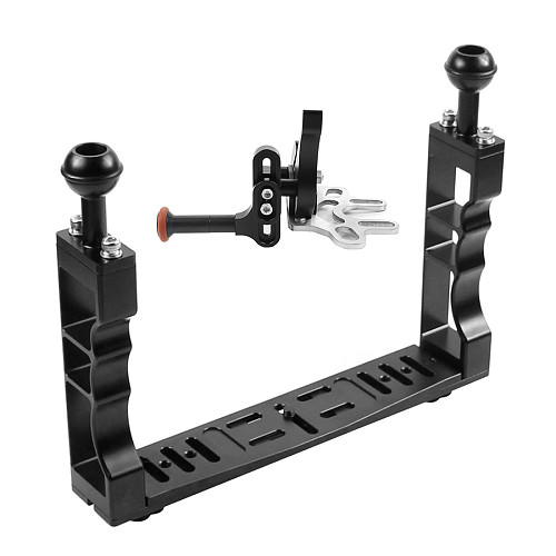 XT-XINTE Aluminum alloy CNC Diving Lighting Arm Bracket Stabilizer Rig Adjustable Shutter Extension Rod for Sports Camera Housing Diving Case