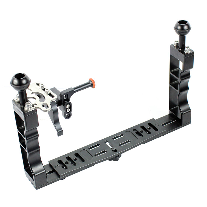 XT-XINTE Aluminum alloy CNC Diving Lighting Arm Bracket Stabilizer Rig Adjustable Shutter Extension Rod for Sports Camera Housing Diving Case