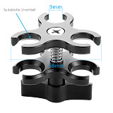 BGNING CNC Diving Underwater Waterproof Lighting Arm Bracket Handle Grip Stabilizer Butterfly Clip Clamp Light Arm Clamp Ball Head Float Buoyancy Aquatic for Gopro/Osmo Action/Xiaoyi/Tencent EKENArm