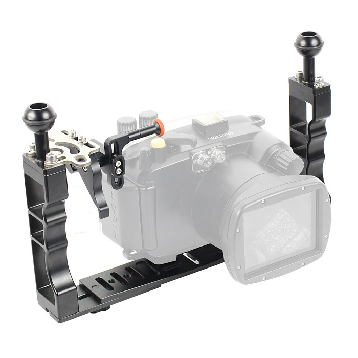 XT-XINTE Aluminum alloy CNC Diving Lighting Arm Bracket Stabilizer Rig Adjustable Shutter Extension Rod for Sports Camera Housing Diving Case