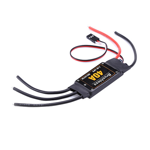 JMT 40A Brushless ESC 2-4S Speed Controller with 5V 3A BEC for Fixed Wing DIY RC Multi-axis Aircraft Drone Helicopter