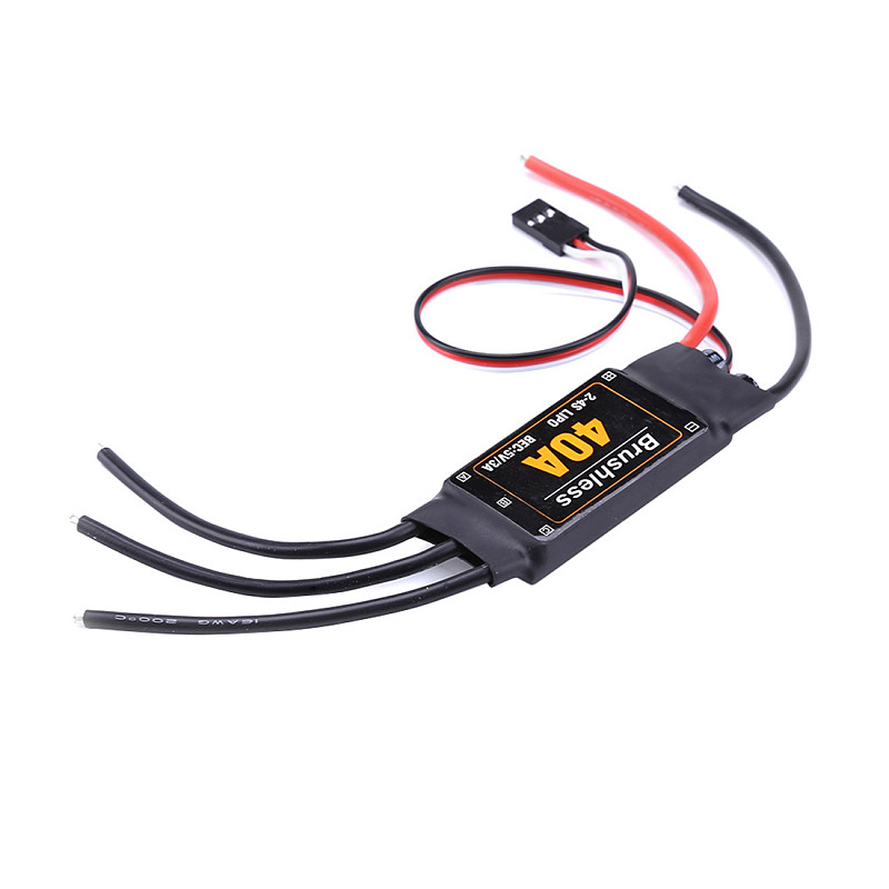 JMT 40A Brushless ESC 2-4S Speed Controller with 5V 3A BEC for Fixed Wing DIY RC Multi-axis Aircraft Drone Helicopter