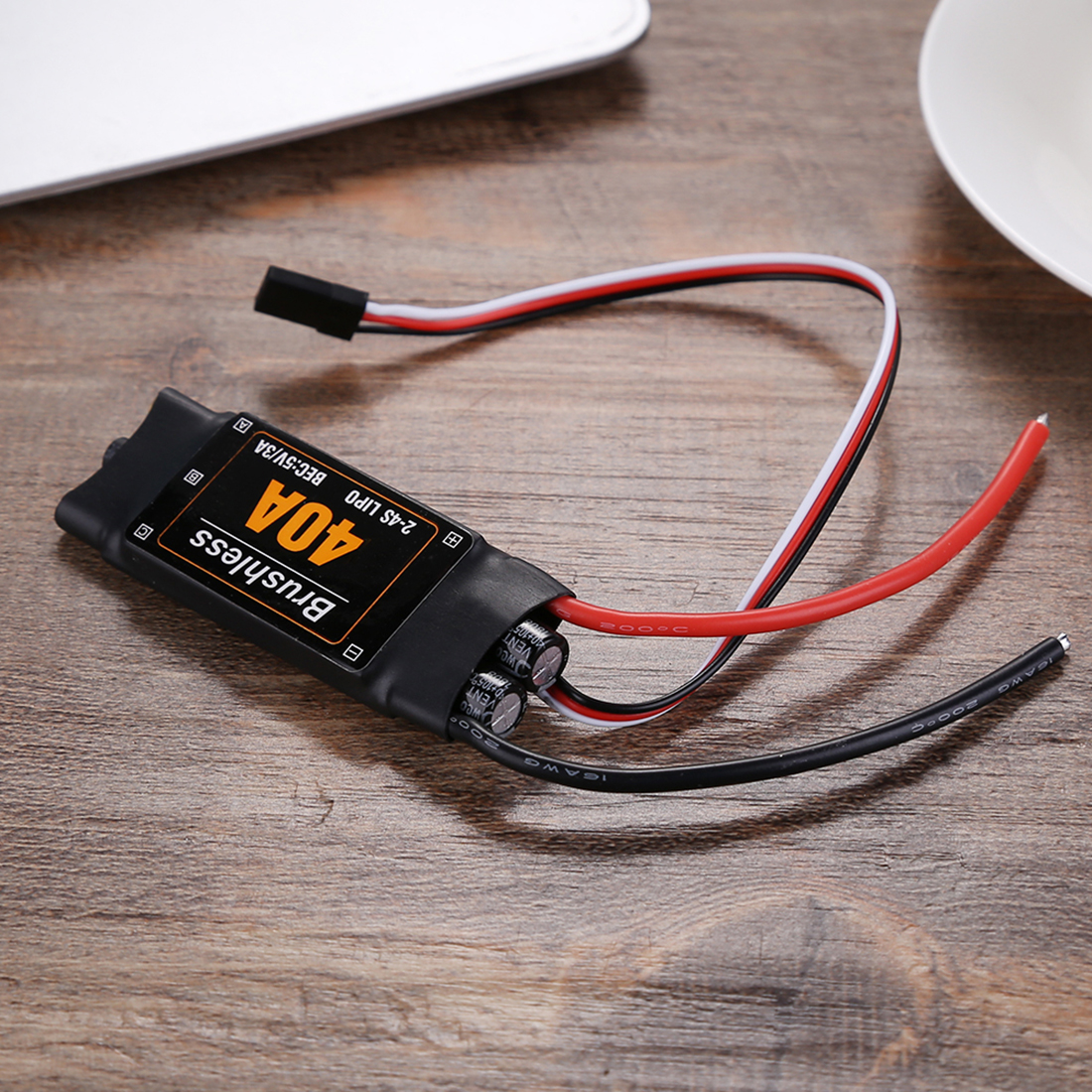 VGEBY 40A Brushless ESC – Drehzahlregler Für Modellflugzeuge, 2-4S, Mit BEC 5V/3A