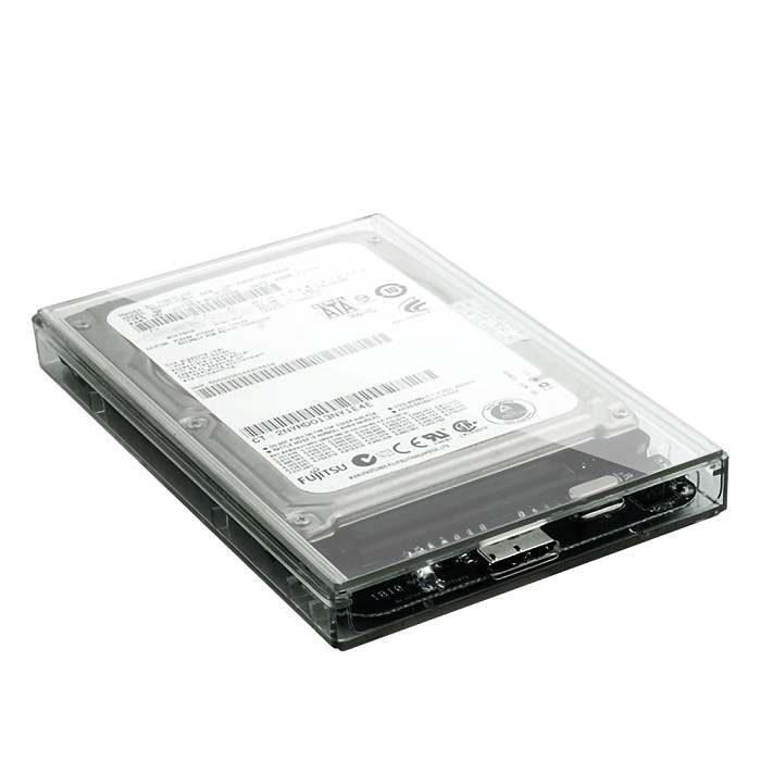XT-XINTE Transparent HDD Case 2.5 inch 5Gbps USB 3.0 2.0 to SATA Tool Free External Hard Drive Enclosure Box Support 3TB UASP Protocol