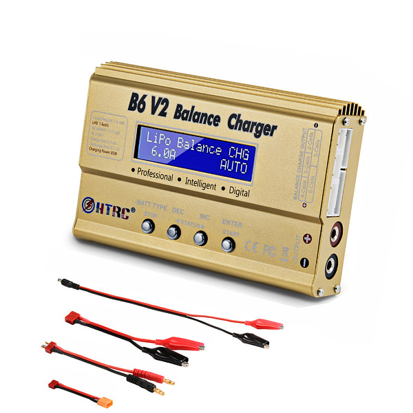HTRC B6 V2 Balance Charger 80W Professional Digital Discharger For LiHV LiIonLiFe NiCd NiMH PB Battery LiPo Charger