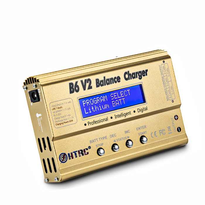 HTRC B6 V2 Balance Charger 80W Professional Digital Discharger For LiHV LiIonLiFe NiCd NiMH PB Battery LiPo Charger
